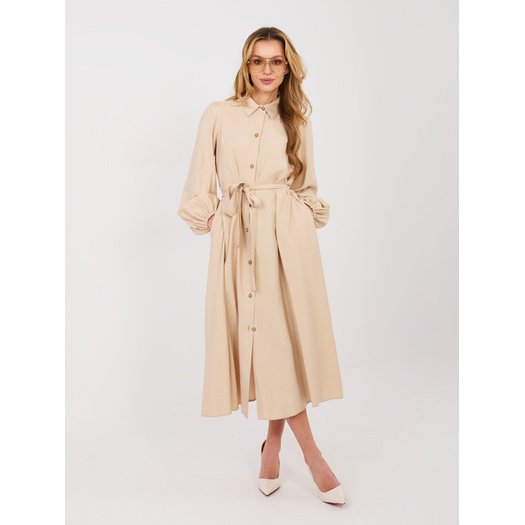Sukienka-LK-SK-510018.91-beżowy 2