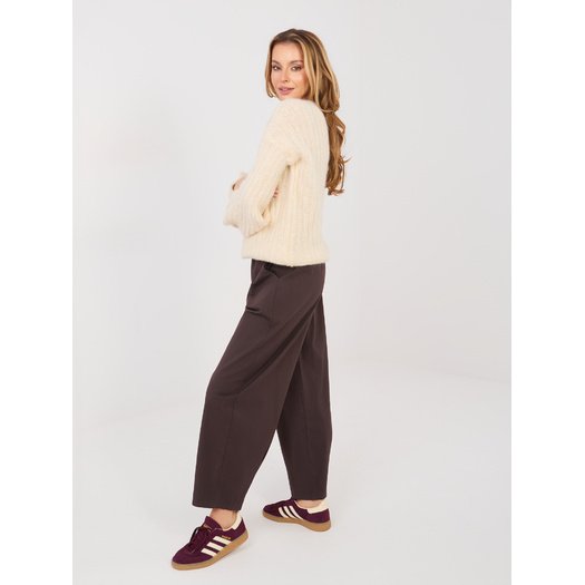 Spodnie-IT-SP-FL10125.78-ciemny brązowy 4