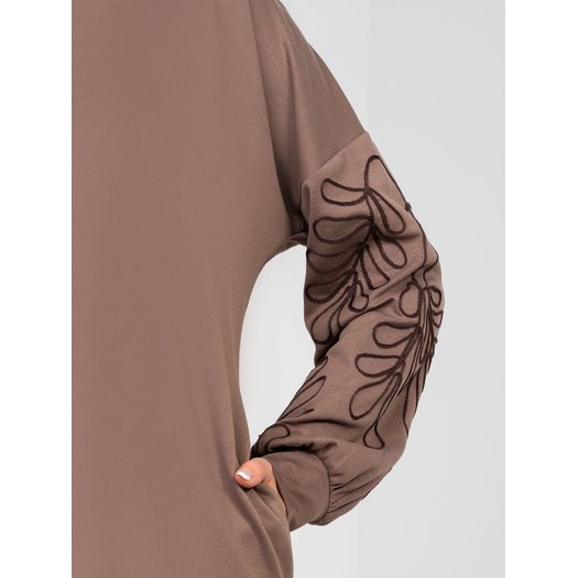 Sukienka-RV-SK-A1064.09-ciemny bezowy 5