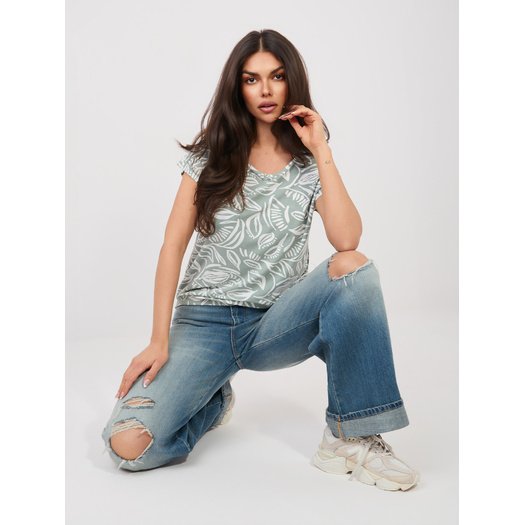 T-shirt-D12110M02646E-pistacjowy 3