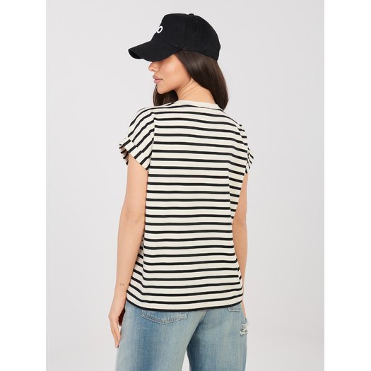 T-shirt-D12127M02858A-jasny beżowy 3