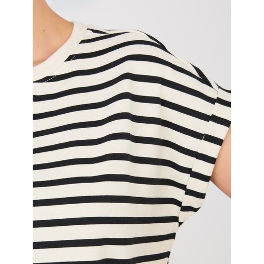 T-shirt-D12127M02858A-jasny beżowy 2