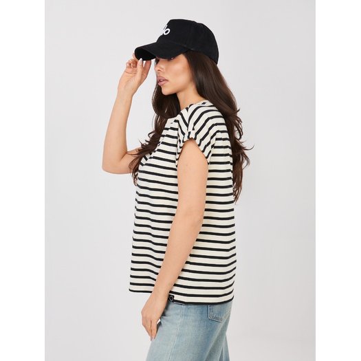 T-shirt-D12127M02858A-jasny beżowy 1