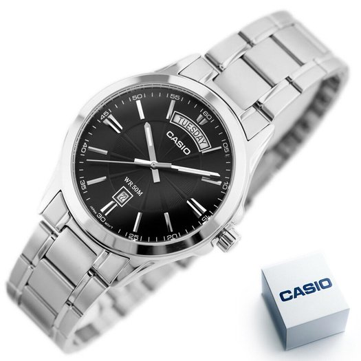 CASIO MEN S WATCH MTP-1381D-1AVDF (zd076a) + BOX