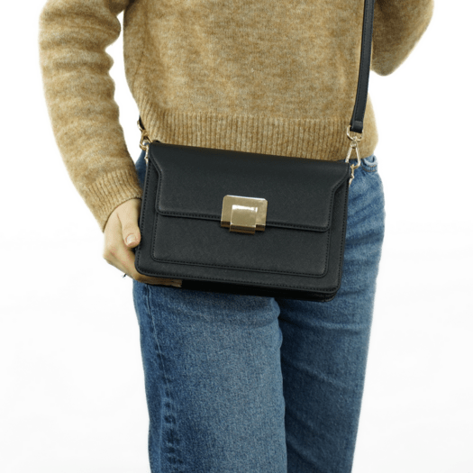 Torba weekendowa podr&oacute;żna sk&oacute;rzana Solier SL39 Astrin czarna 2