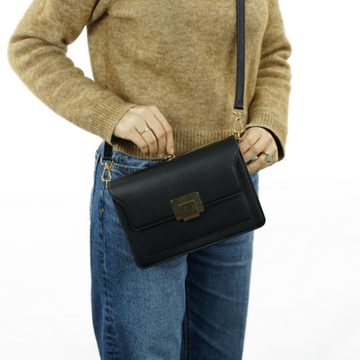 Torba weekendowa podr&oacute;żna sk&oacute;rzana Solier SL39 Astrin czarna 3