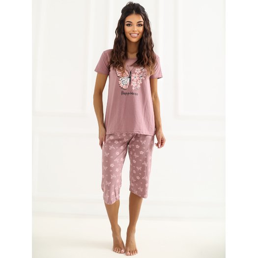 Piżama-DU-PI-FP-300.94-ciemny r&oacute;żowy