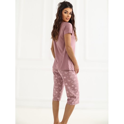 Piżama-DU-PI-FP-300.94-ciemny r&oacute;żowy 1