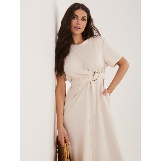 Sukienka-MI-SK-A5449.92-jasny beżowy