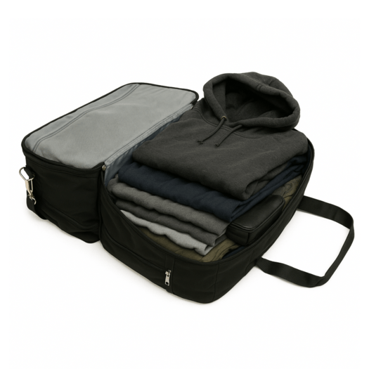 Materiałowa torba podróżna Solier SM04 VEA Black 6