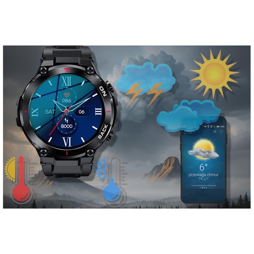 Išmanusis laikrodis vyrams GRAVITY GT8-1 - z GPS (sg017a)