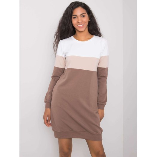 Sukienka-RV-SK-5869.04-ciemny brązowy 2