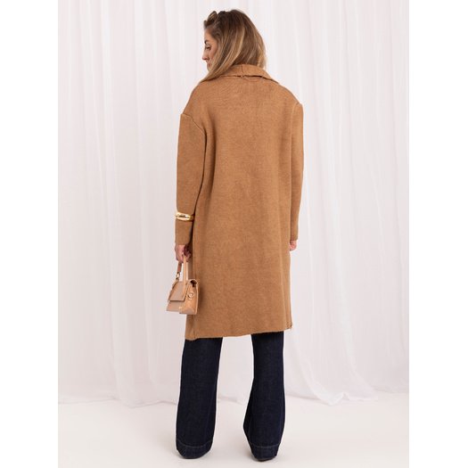 Women's cardigan RUE PARIS LC-SW-844.33X, camel