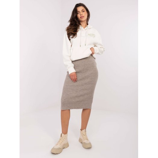 Spódnica-D93020M50243A2-ciemny bezowy
