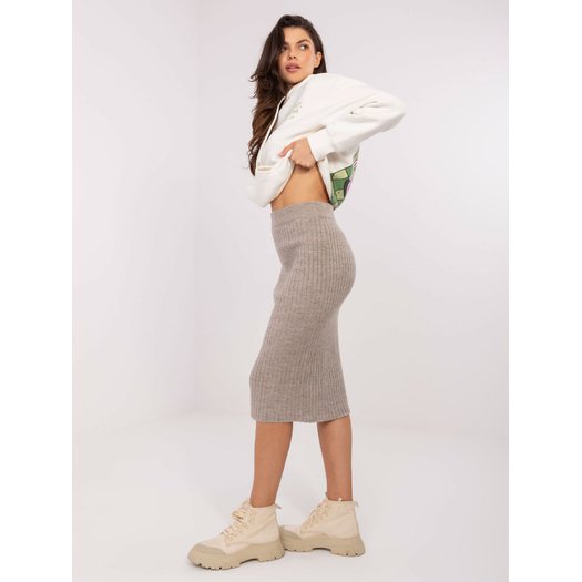 Spódnica-D93020M50243A2-ciemny bezowy 1