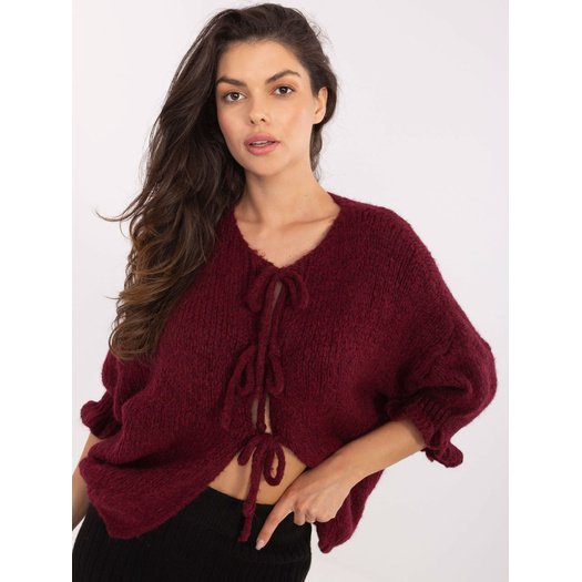 Sweter-MI-SW-2911.91-bordowy 4