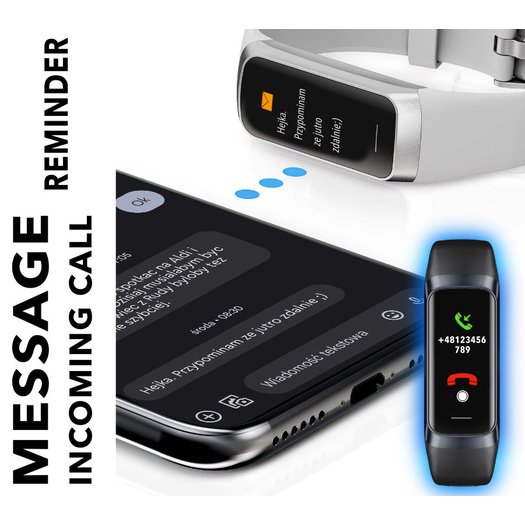 SMARTBAND DAMSKI Rubicon RNCF05 - TERMOMETR, PULSOKSYMETR (sr044e)