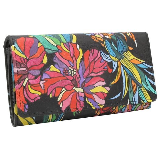 Multicolour Genuine Leather Women's Wallet Rovicky R-N22-ART-18