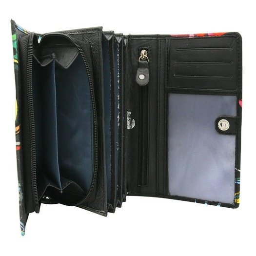 Multicolour Genuine Leather Women's Wallet Rovicky R-N22-ART-18