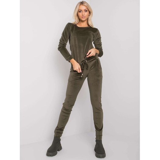 Veliūrinis treningas moterims  RV-KMPL-6083.05-khaki