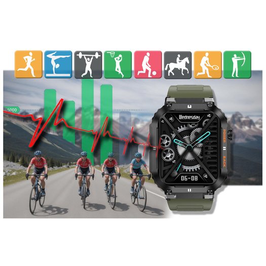 Išmanusis laikrodis vyrams Gravity GT6-6 - Skambinimo funkcija, MONITOR SNU (sg020f)