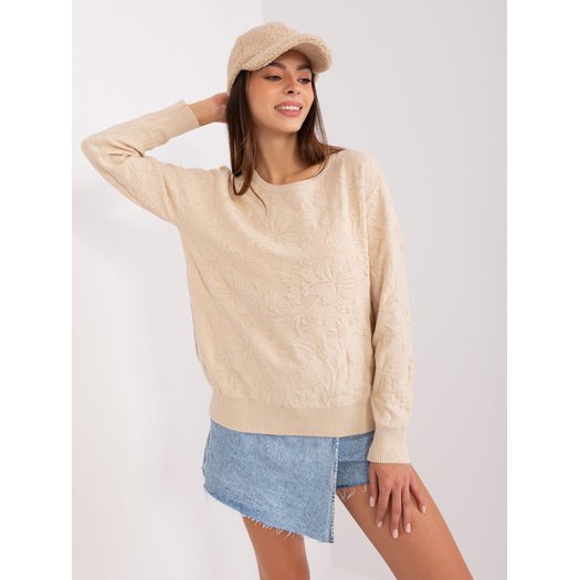 Sweter-AT-SW-2231A.00P-jasny beżowy