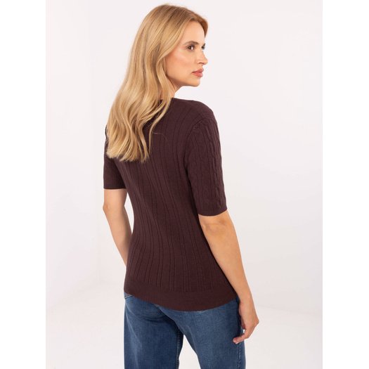 Sweter-PM-SW-B-615.18-ciemny brązowy 3