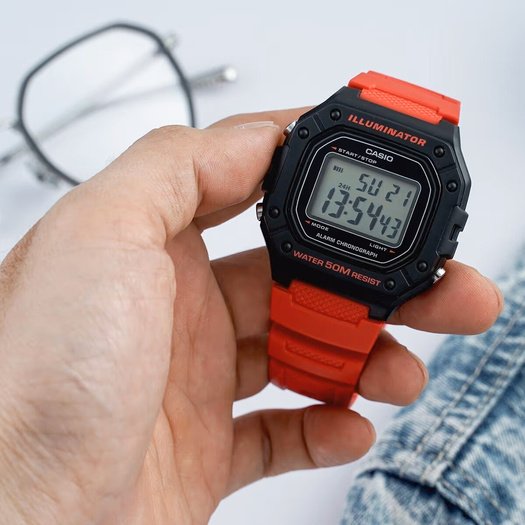 Laikrodis vyrams CASIO W-218H-4B + dėžutė