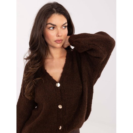 Sweter-MI-SW-0309.89-ciemny brązowy