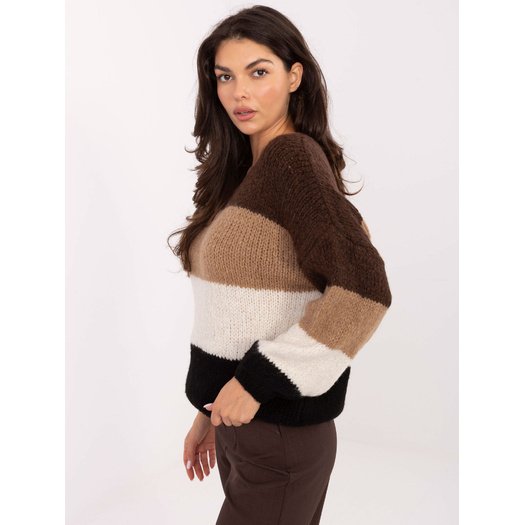 Sweter-MI-SW-0409.85-brązowy 6