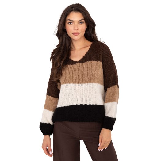Sweter-MI-SW-0409.85-brązowy 2