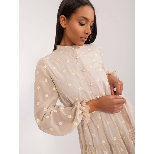 Suknelė-LK-SK-509577.71-smėlio spalvos 4