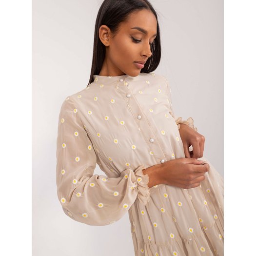 Suknelė-LK-SK-509577.71-smėlio spalvos 2