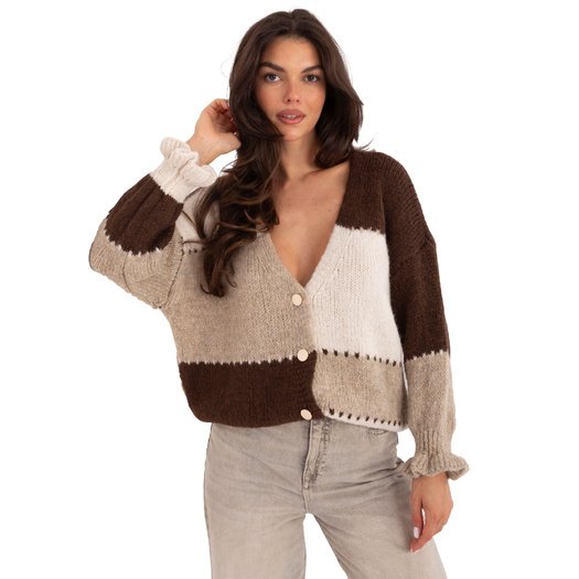 Sweter-MI-SW-0903.87-brązowy 2