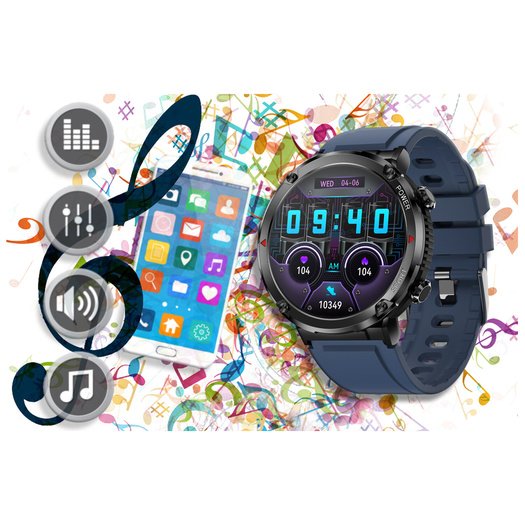 SMARTWATCH MĘSKI GRAVITY GT21-5 - BLUETOOTH CALL, DODATKOWY PASEK (sg025e)