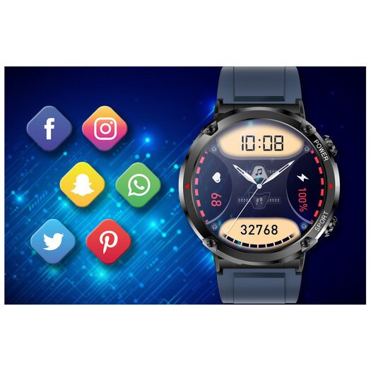 SMARTWATCH MĘSKI GRAVITY GT21-5 - BLUETOOTH CALL, DODATKOWY PASEK (sg025e)