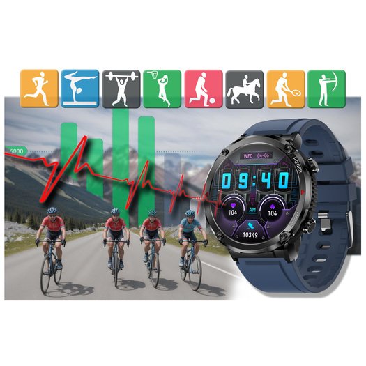 SMARTWATCH MĘSKI GRAVITY GT21-5 - BLUETOOTH CALL, DODATKOWY PASEK (sg025e)