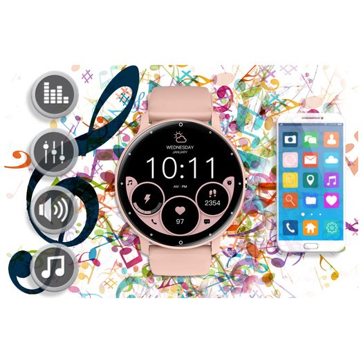 SMARTWATCH UNISEX GRAVITY GT1-5 PRO - ROZMOWY BLUETOOTH, DODATKOWY PASEK (sg027e)
