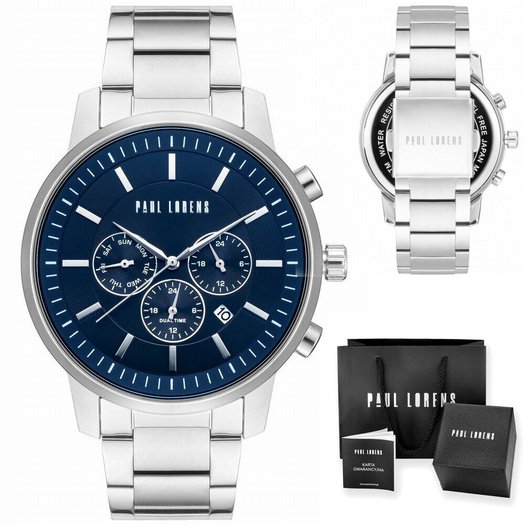 Laikrodis vyrams PAUL LORENS - PL6647B-6C1  (zg372d) + BOX