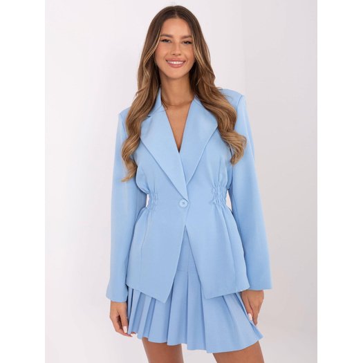 Švarkas moterims -MI-MA-26576.16-šviesiai mėlyna
