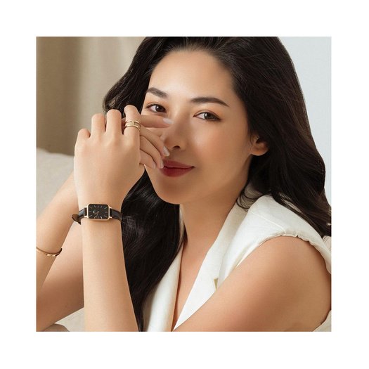 ZEGAREK DAMSKI DANIEL WELLINGTON Quadro Pressed Sheffield Gold 20mm DW00100560 + BOX