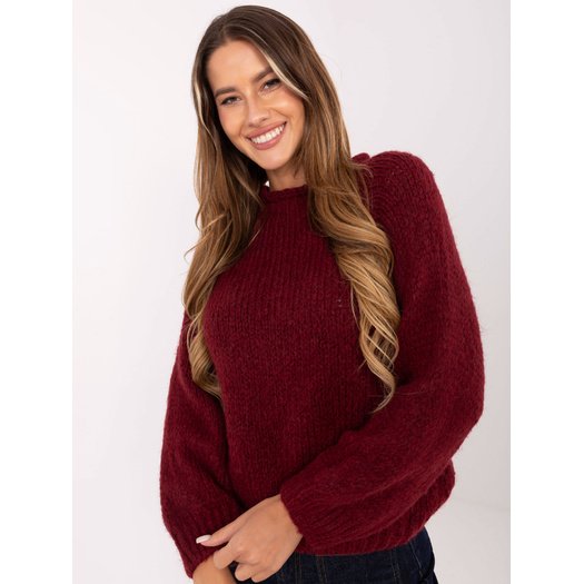 Sweter-MI-SW-1311.31-bordowy