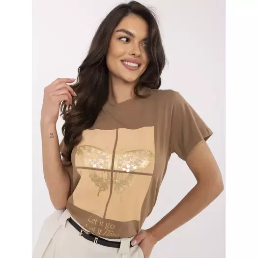 T-shirt-CLM-TS-1704.85-jasny brązowy