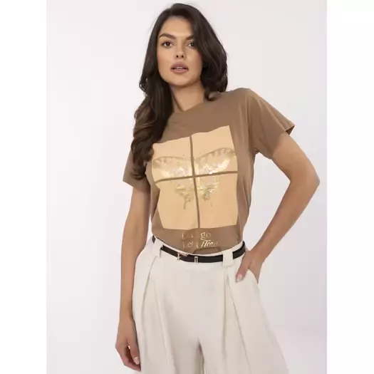 T-shirt-CLM-TS-1704.85-jasny brązowy
