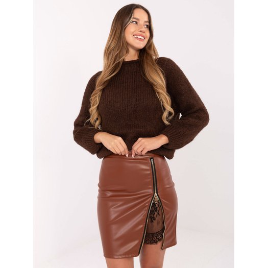 Spódnica-IT-SD-FL3019.83-jasny brązowy