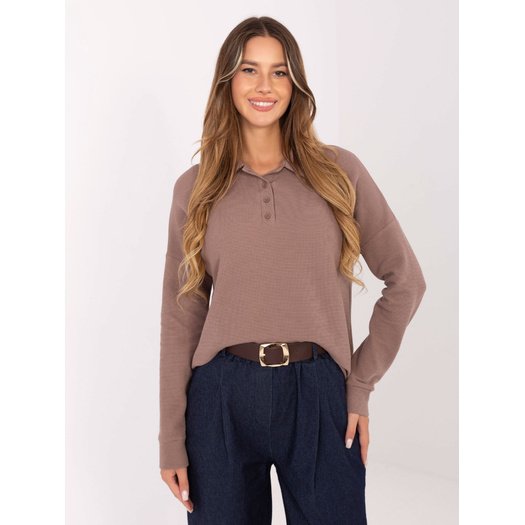 Bluzka-LK-BZ-510126.00-ciemny bezowy