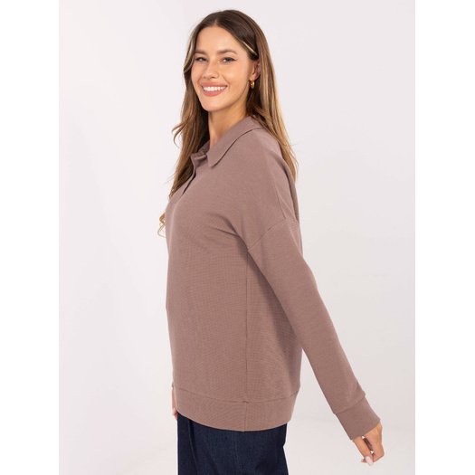 Bluzka-LK-BZ-510126.00-ciemny bezowy 2