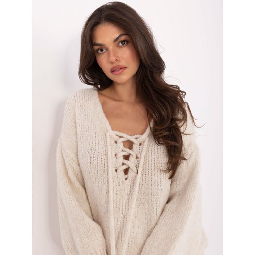 Sweter-MI-SW-0919.18-jasny beżowy 2