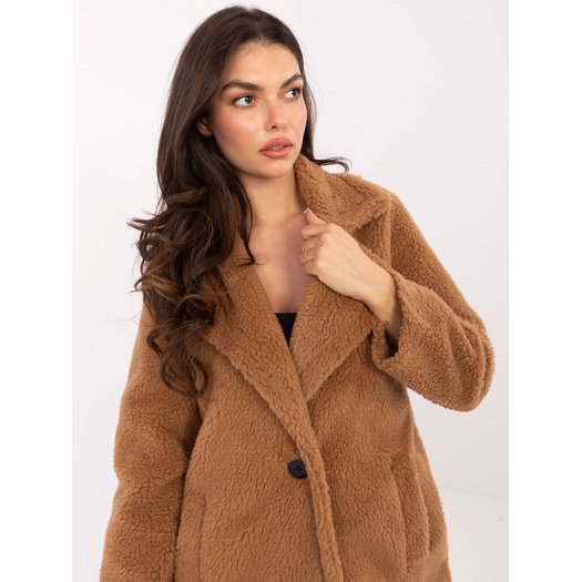 Płaszcz-IT-PL-88121.01P-camelowy