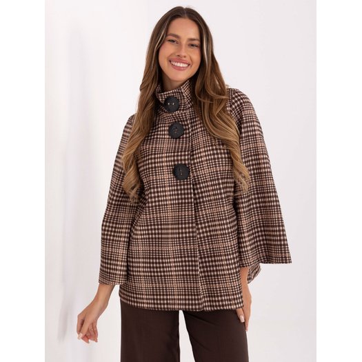 Płaszcz-IT-PL-31820.25-brązowy Płaszcz-IT-PL-31820.25-brązowy